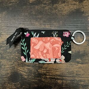 Vera Bradley Tangerine Twist Zip ID Case Badge Holder Keyring Floral